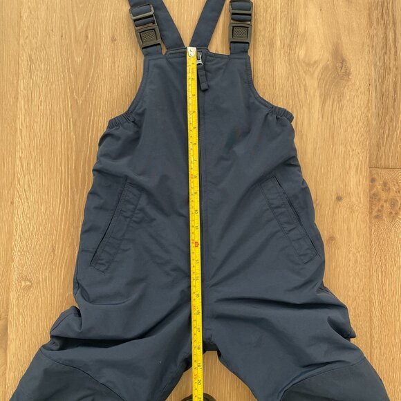 Lands’ End Snow Bibs Kids 7 Navy Blue Squall Waterproof Insulated Iron Knee Ski - Picture 7 of 14